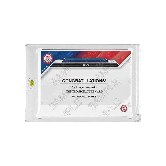 USA Olympic Basketball Triple Stars Collectible Card with Display Case