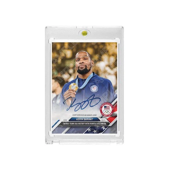 USA Olympic Kevin Durant Basketball Collectible Card with Display Case